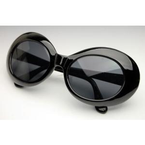 70's DESIGN OVAL SUNGLASS BLACK × SMOKE/黒nirvanaニルヴァーナ
