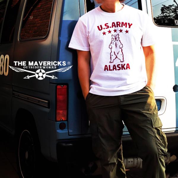 極厚 スーパーヘビーウェイト ミリタリー Tシャツ くま 熊 クマ 米陸軍アラスカ US.ARMY ...