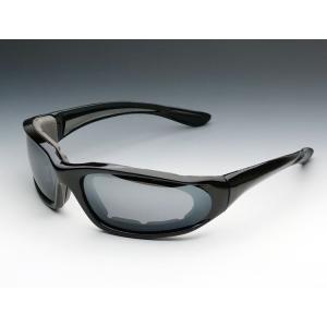 サングラス バイク ブラック 黒 スモークグラデーション