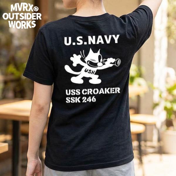 レディース Tシャツ 半袖 アメカジ ミリタリー THE MAVERICKS ブランド 米海軍 NA...