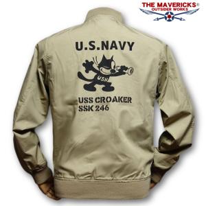 T/C素材 ミリタリージャケット メンズ タンカースタイプ 全天候型 NAVY 米海軍 CROAKER 潜水艦 ベージュ｜GeneralStore YONEYA