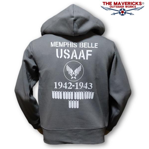 THE MAVERICKS ブランド ミリタリー メンズ ジップアップ スウェット パーカー 裏起毛...