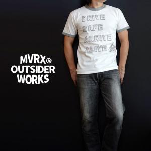 トリム Tシャツ 半袖 メンズ バイク MVRX ブランド DRIVE SAFE モデル 白 ホワイト グレー