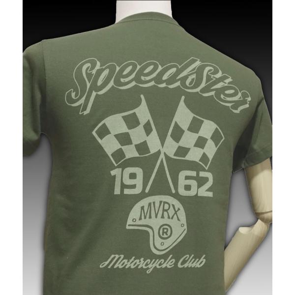 Tシャツ 半袖 メンズ バイク 車 MVRX ブランド SpeedSter モデル アーミーグリーン