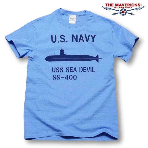 Tシャツ メンズ 半袖 ミリタリー サブマリン NAVY 米海軍 THE MAVERICKS ブラン...