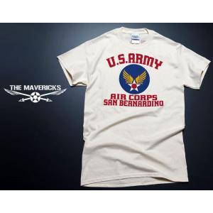 Tシャツ メンズ US AIRFORCE ロゴT 半袖 アメカジ ミリタリー USAAC アメリカ 陸軍航空隊1940/生成り ナチュラル