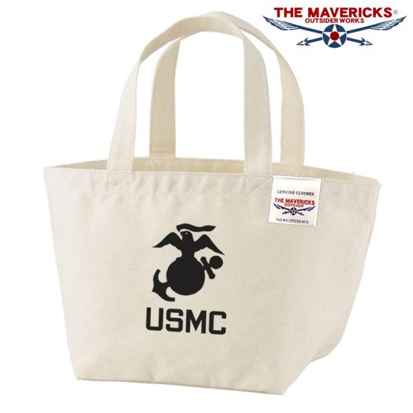 キャンバス地 ランチバッグ 帆布 ミリタリー USMC USマリン ミニ トートバッグ 新品 ナチュ...