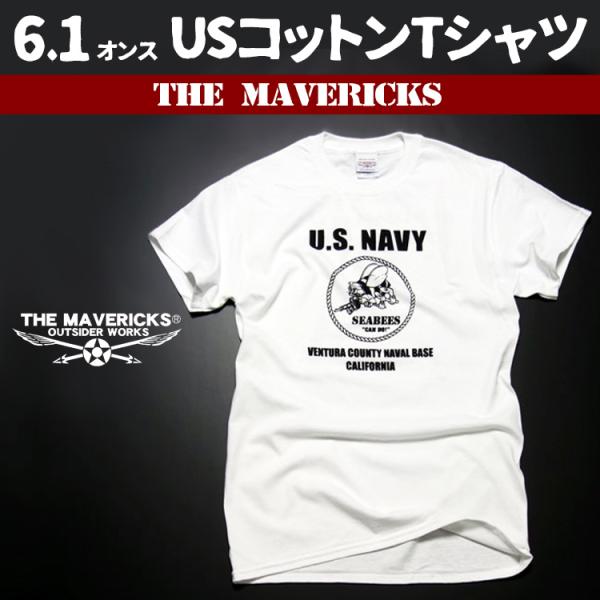 ミリタリー 半袖 Tシャツ L メンズ 米海軍 SeaBees 蜂モデル THEMAVERICKS ...