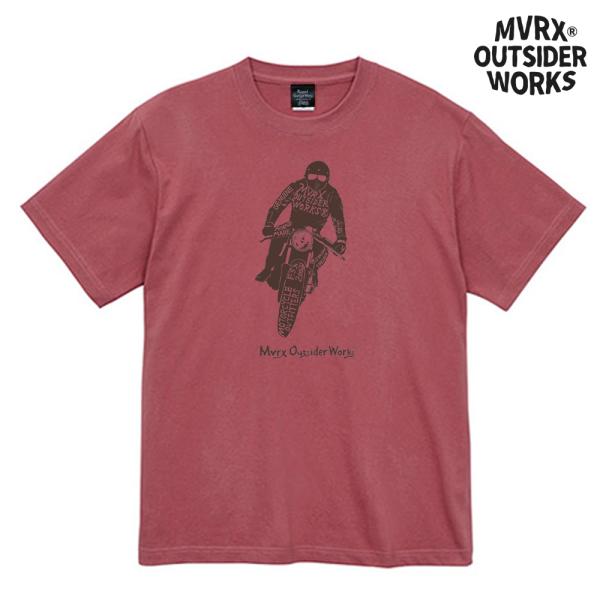 Tシャツ XL 半袖 メンズ 綿 バイク MVRX ブランド ShadowRider モデル ピンク...