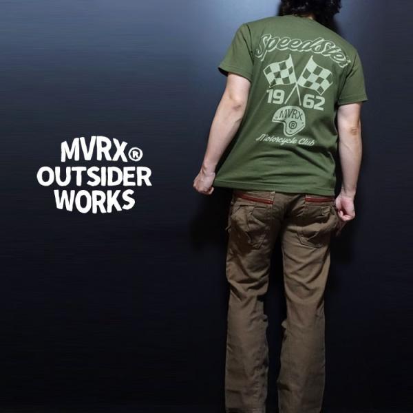 Tシャツ M 半袖 メンズ バイク 車 MVRX ブランド SpeedSter モデル / アーミー...