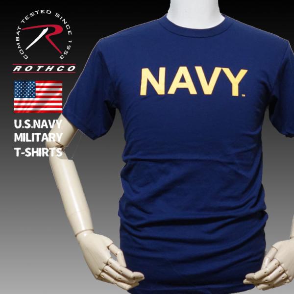 ミリタリー Tシャツ M ネイビー 公認 U.S.NAVY オフィシャル ROTHCO ロスコ 新品...