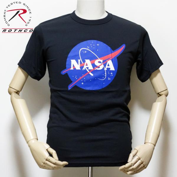 NASA Tシャツ L メンズ ミリタリー ROTHCO ロスコ 社製 アメリカ航空宇宙局 ブラック...