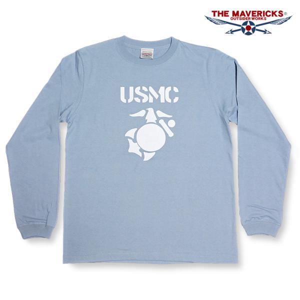ミリタリー 長袖Tシャツ M メンズ MAVEVICKS ブランド 綿 USMC 米海兵隊 マリンモ...