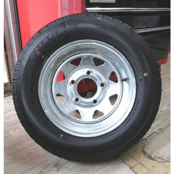 12GT　12インチ　亜鉛メッキホイール＆タイヤ　鉄ホイール　ダンロップ　エナセーブ　VAN01 1...