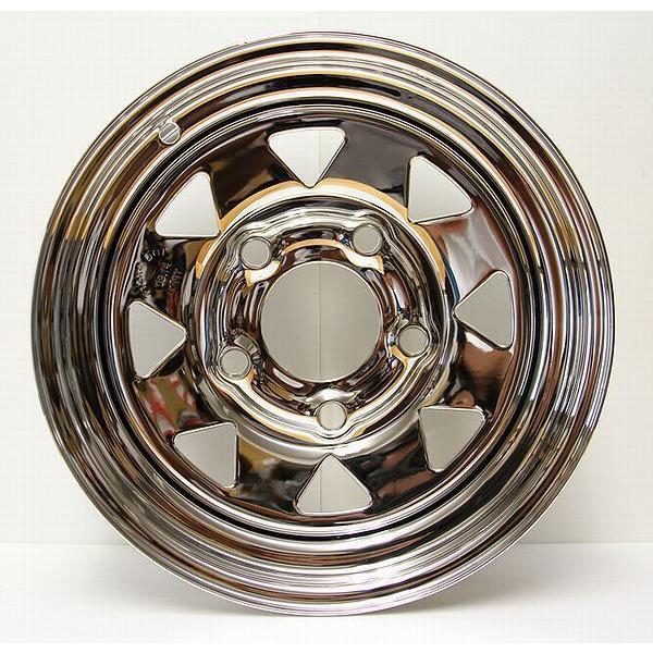 【新入荷】K-LITE  12インチ　鉄ホイール　アルミクロームメッキ　5穴　PCD　114.3　ト...