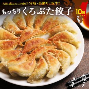 もっちり くろぶた餃子10個入 お試し 同梱  生餃子 宮崎餃子 高鍋餃子 宮崎産黒豚 国産小麦粉使用 ぎょうざ 特産品 肉汁 ラヴィット！ 熱狂マニアさん