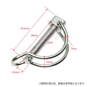 カヤック カート用タイヤ止め ピン 1個 フッ...の詳細画像1