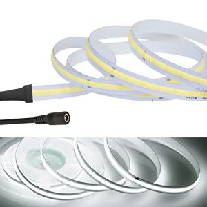 LEKE COB テープライトLEDストリップライトフレキシブル 高密度 LEDテープライト 3m 320LEDs/m 白光色6000K DC12V
