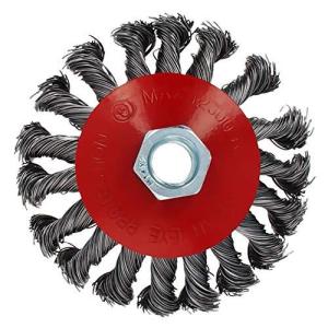 Utoolmart カップワイヤブラシ ワイヤーブラシ ディスクグラインダー用 剛腕カップブラシ 外径100mm 冷延板 最高速度12500RPM 1