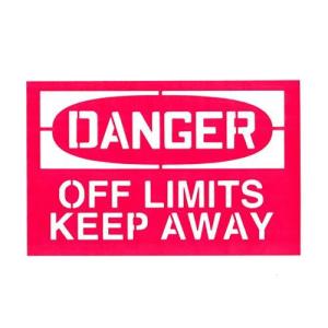 ステンシルシート DANGER OFF LIMITS KEEP