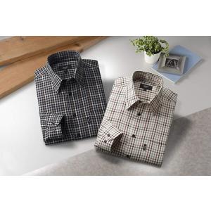 シャツ メンズ 半袖 シアサッカー 格子柄 2色組 GV-063 Pierucci