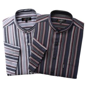 メンズ シャツ 7分袖 綿100％ 小紋柄 2色組 Pierucci ピエルッチ GV