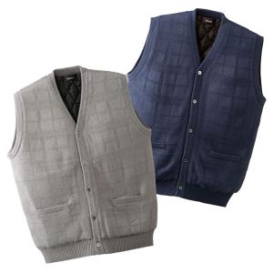 日本製 ウール混 アーガイル柄 前開き ベスト 春 秋 冬 mij エムアイ