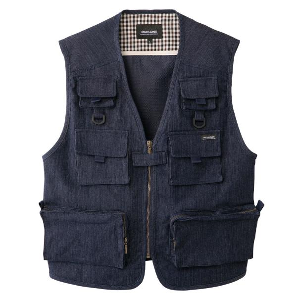 メンズ アウトドア ベスト 登山 釣り カメラ 作業着 7ポケット メッシュ 春 夏 秋 8060