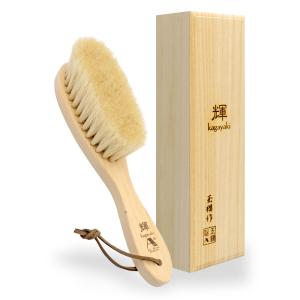 美品　ブラシの平野　洋服ブラシ　手植え水雷型　馬毛100% ブラシの平野 洋服ブラシ手植え水雷型※お一人様1点限り : ブラシの平野