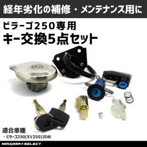 ヤマハ ビラーゴ250 XV250 3DM キー タンクキャップ キーシリンダー 鍵交換 シリンダー バイク 燃料キャップ バイク 交換パーツ 5点 パーツ 部品 カスタム｜マキシマセレクト