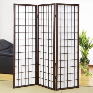 障子スクリーン 3曲 高さ148.5cm 衝立 和風 おしゃれ 和モダン パーテーション 間仕切り目隠しパネル 天然木 光を通す 不織布 プライバシー ジャパンディ