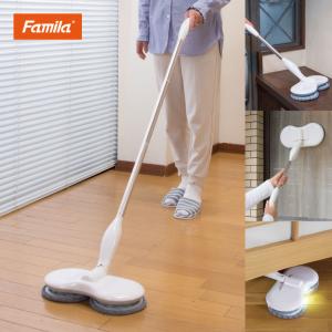 電動モップ コードレス LEDライト付き ツインモップ 水拭き からぶき