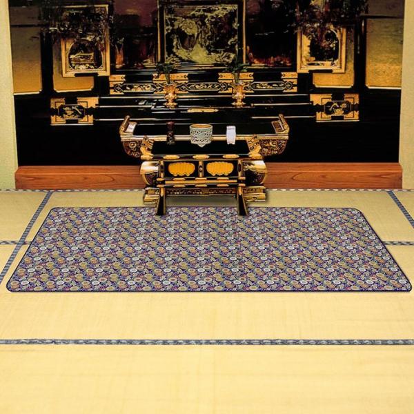 仏前マット 100×180 大 敷き物 高級仏前安全マット 小菊 大