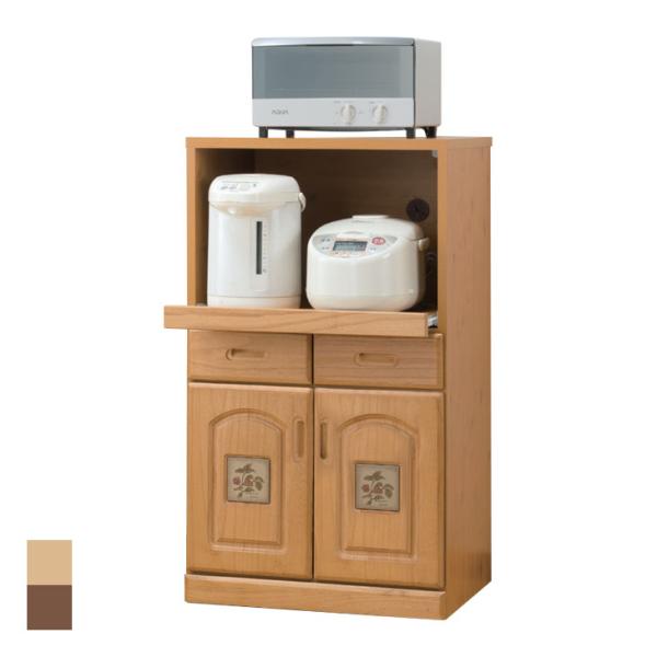 九州大川産 天然木タイル付レンジ台 ロータイプ