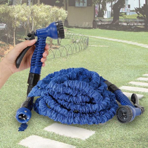 約3倍に伸びる伸縮ホース 散水ホース 水撒き 洗車