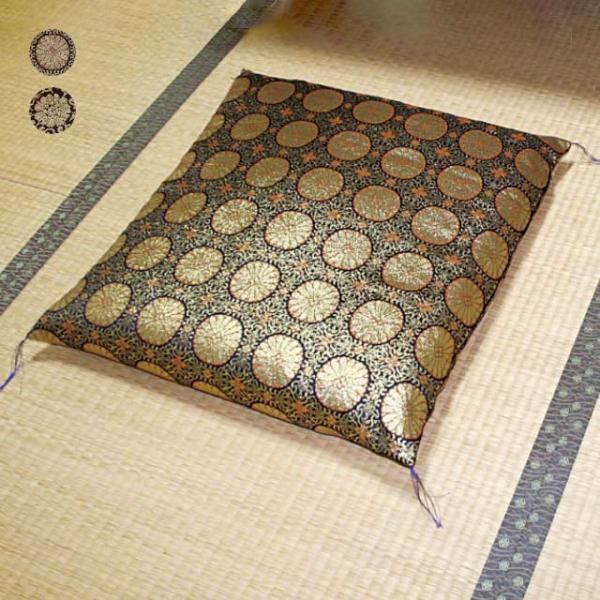 在庫処分 金襴座布団カバー59×63cm