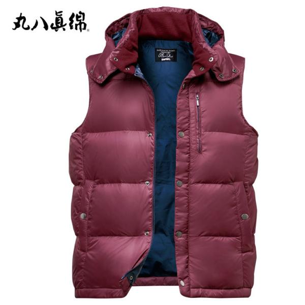 丸八 ダウンベスト ダウン メンズ マルハチ 暖か 防寒 軽量 高品質 衿裏フリース 丸八真綿 羽毛...