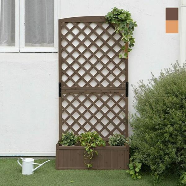 ラティス付き プランター ボックス ガーデン ガーデニング 仕切り 衝立