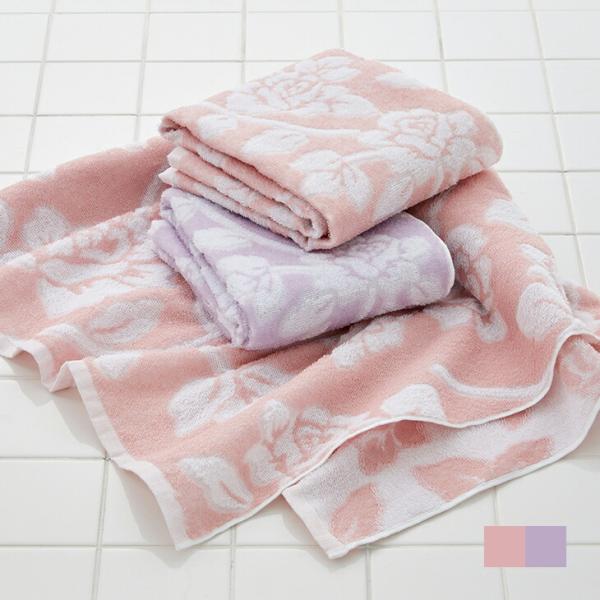 今治産ローズ柄フェイスタオル6枚組　34×83cm