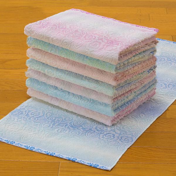 今治 フェイスタオル 2色8枚組 ピンク4枚 ブルー4枚 今治産 ジャカード織 今治 タオル フェイ...