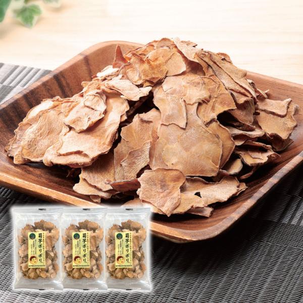 熊本県産 菊芋チップス 40g×3袋 菊芋ポリポリ 水溶性食物繊維 イヌリン 焙煎 チップス ノンフ...