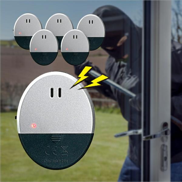 5個組 防犯アラーム 振動感知タイプ 大音量 強盗対策 防犯ブザー窓 家用 警報音