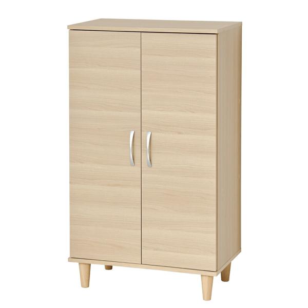 脚付きシューズボックス 両開き 60cm幅 下駄箱 シューズラック 収納