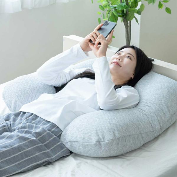 スマホがみやすい包まれまくら クッション 肘置き うつぶせ 横向き 昼寝 リラックス くつろぎ 洗え...
