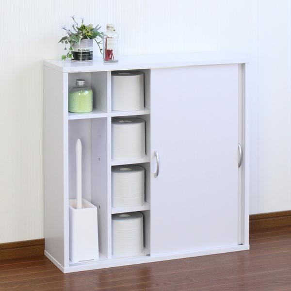 引き戸式トイレ 収納庫 収納 ラック 洗面所 お手洗い スリム 奥行19cm