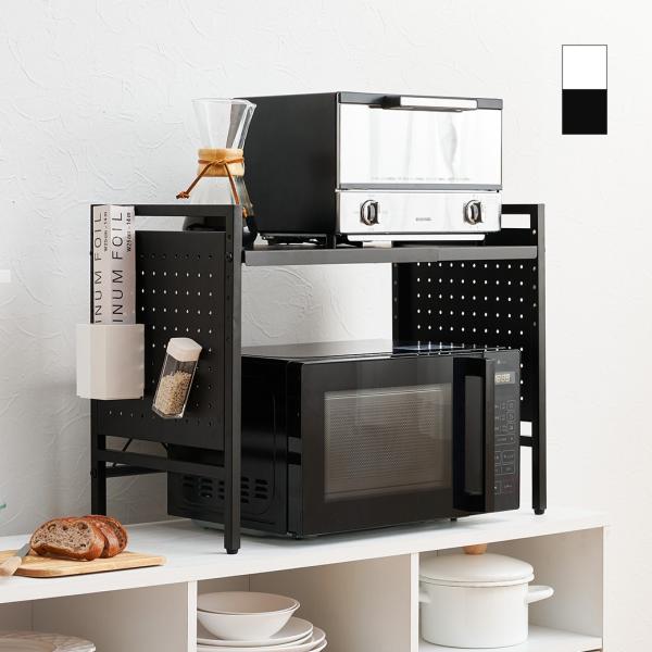 伸縮 レンジ上ラック 1段 卓上 KR-3751 キッチン ラック