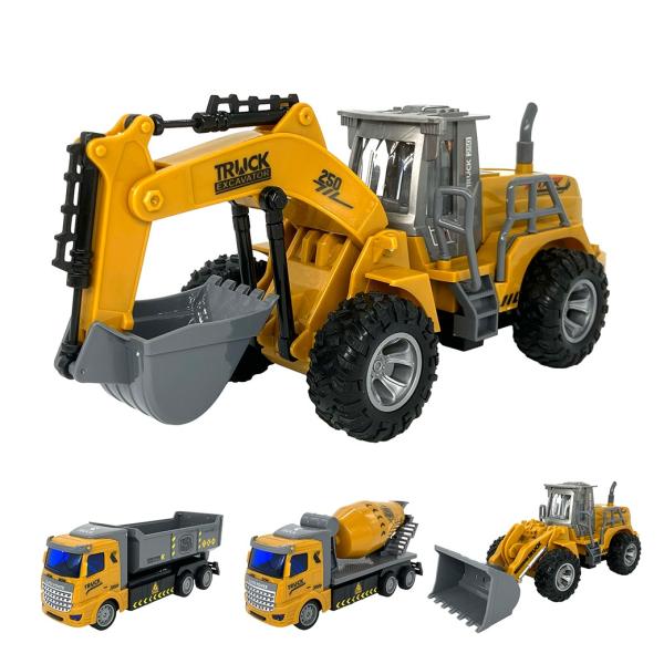 ラジコンはたらく建設車 ラジコンカー 車 おもちゃ ショベルカー ミキサー車 ブルドーザー ダンプカ...