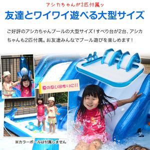 プール 家庭用 ビニールプール 滑り台2個付 ...の詳細画像1