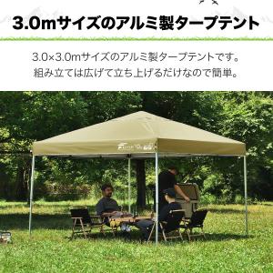 タープテント 3m ワンタッチ FIELDOO...の詳細画像1