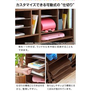 ランドセルラック キャスター付き 2人用 ワイ...の詳細画像3